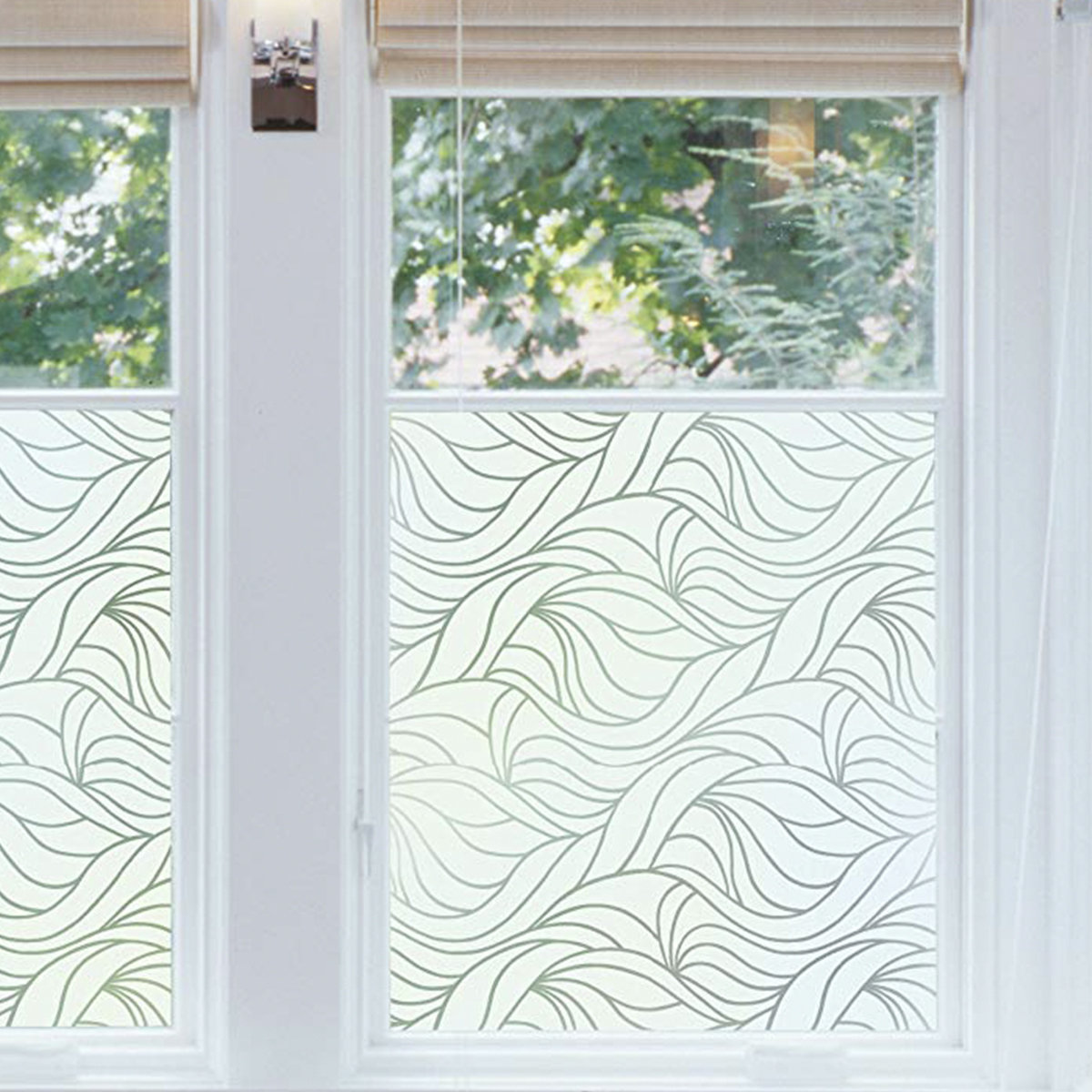 Oliver Privacy Glass Reusable Static Cling Window Film, Nouveau